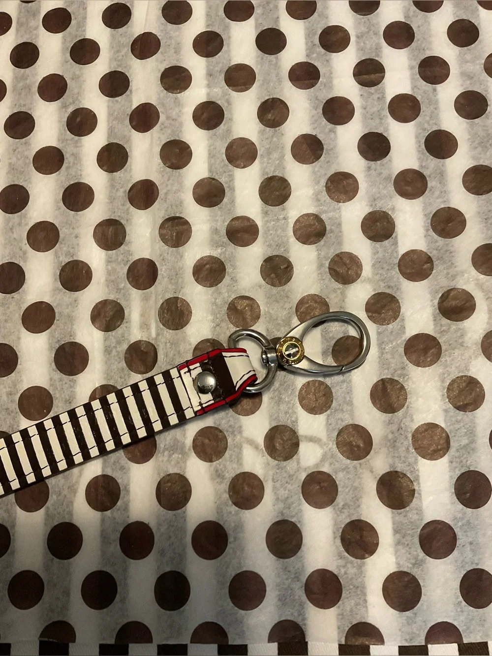 Henri Bendel Leash - Centennial Stripes with Red Trim